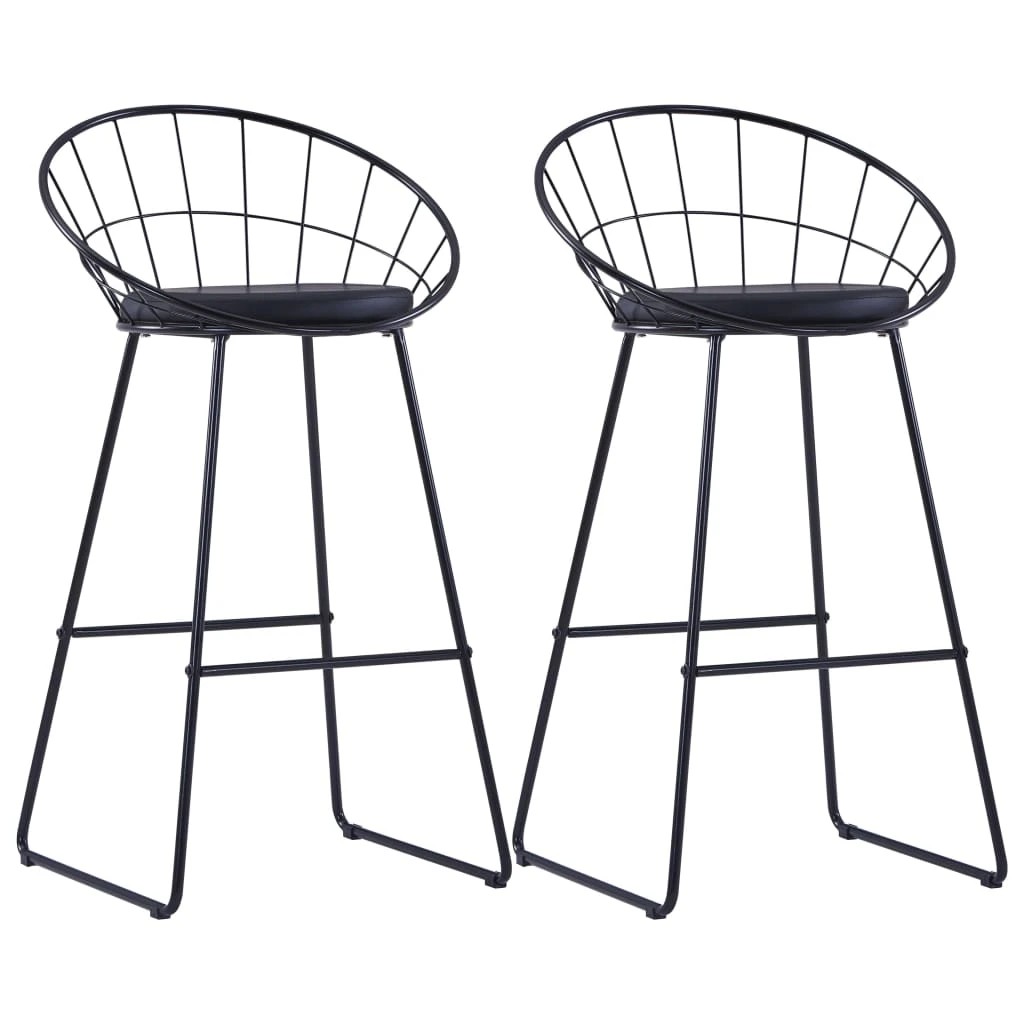 1 vidaXL Bar chair Footrest - Black, 1 of 7