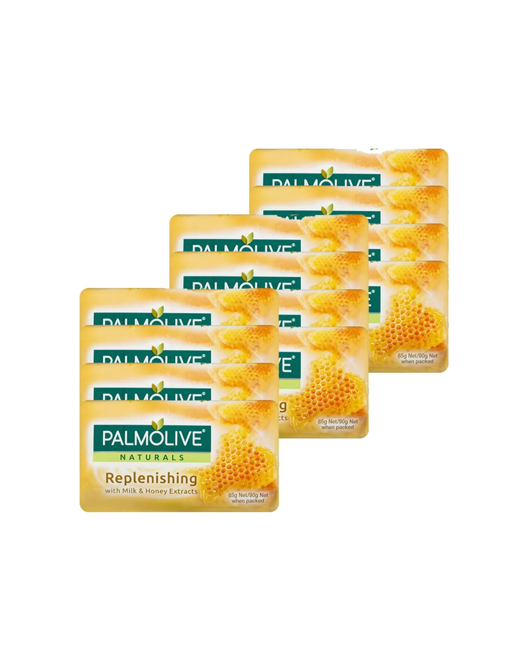 1 Palmolive 3PK Naturals Replenishing Bar Soap Milk & Honey Gentle Cleanse - Orange, 1 of 1