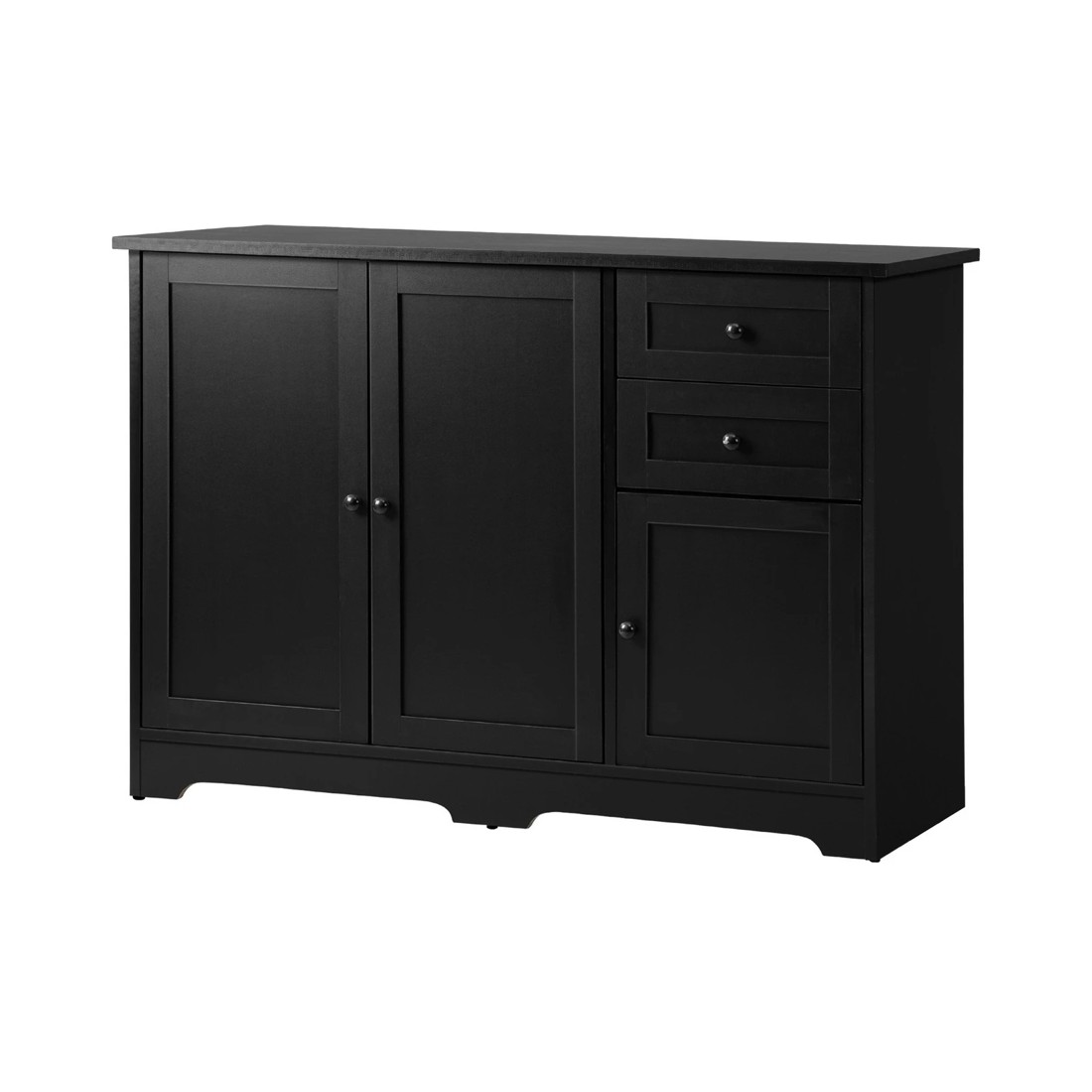 7 Oikiture Buffet Sideboard Storage Cabinet Cupboard
 - Black, 7 of 10