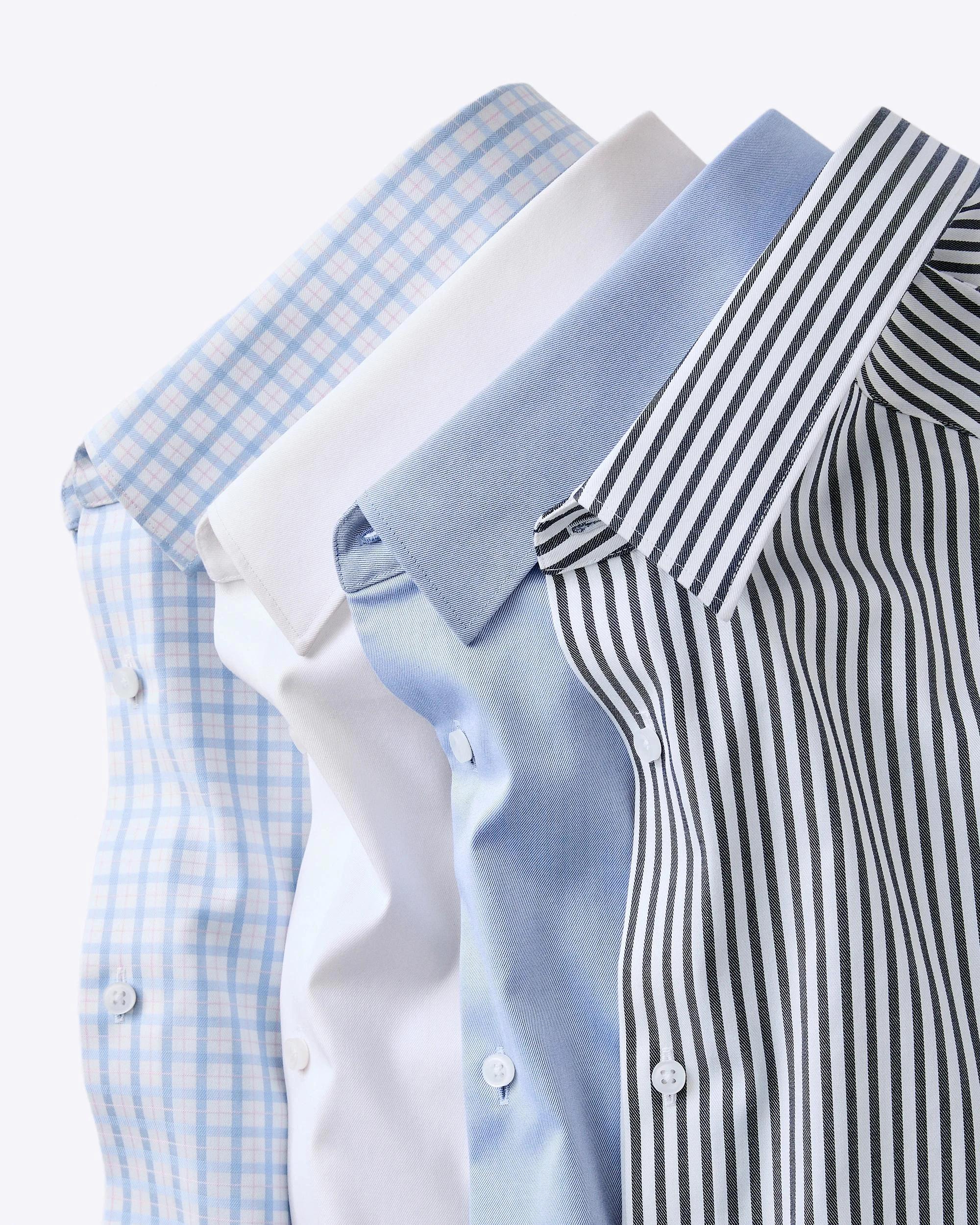 7 Preview Non Iron Long Sleeve Business Shirt NAVY STRIPE, 7 of 7