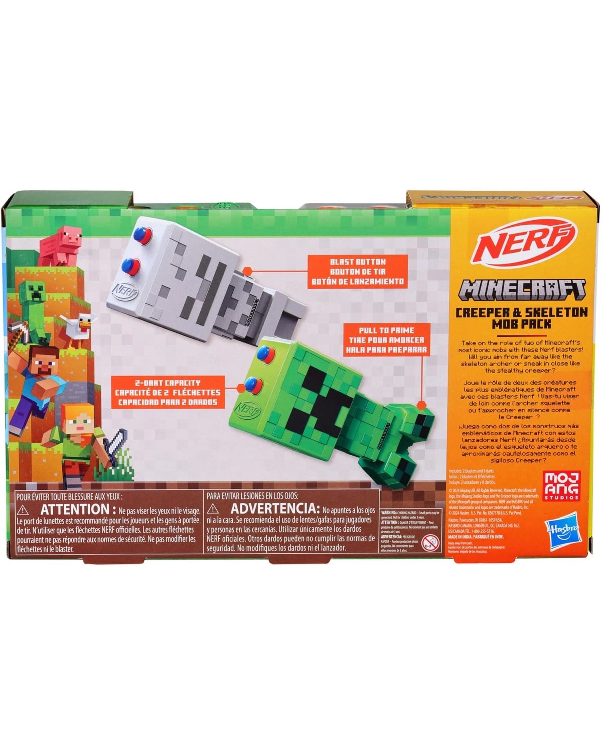 8 NERF Minecraft Creeper and Skeleton Mob Pack Dart Blaster 2 Pack, 8 of 8