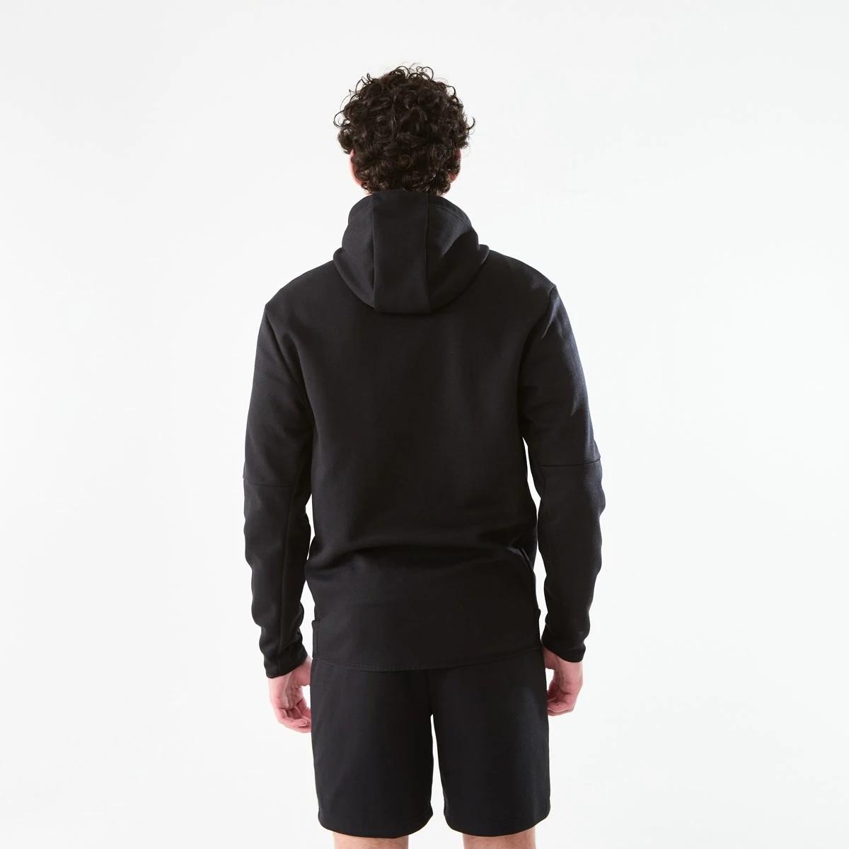 4 Active Mens Sports Hoodie BLACK, 4 of 9