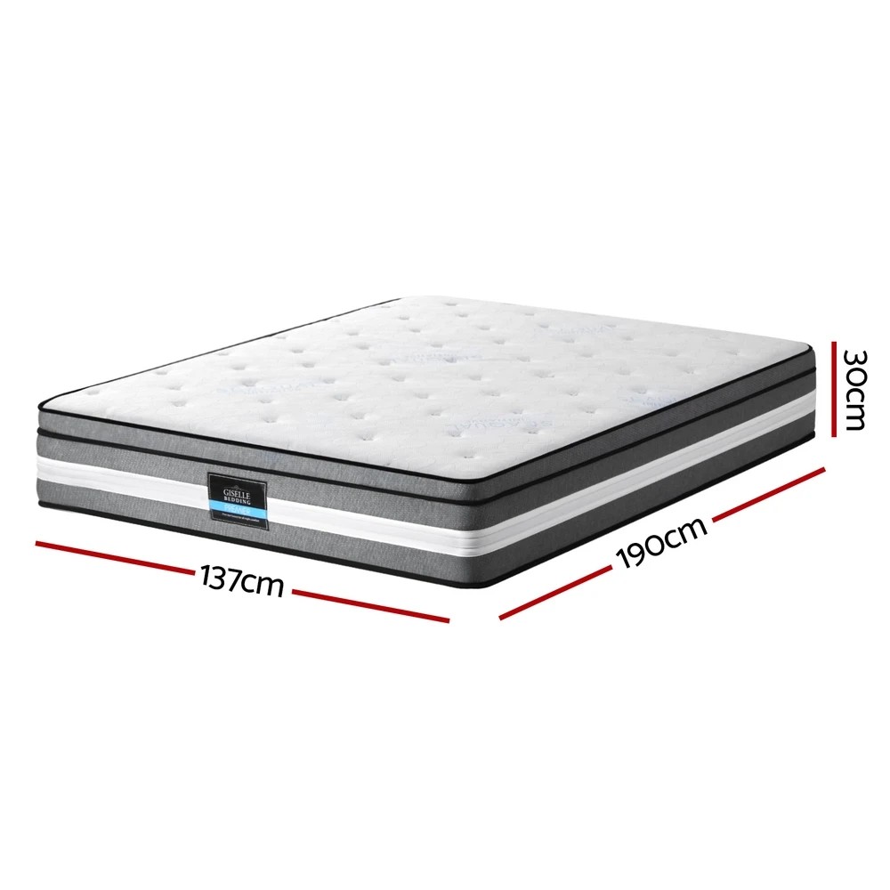 2 Giselle Bedding 30cm Seaqual Fabric Mattress Gel Foam Pocket Spring Double - Double Bed - Multi, 2 of 7
