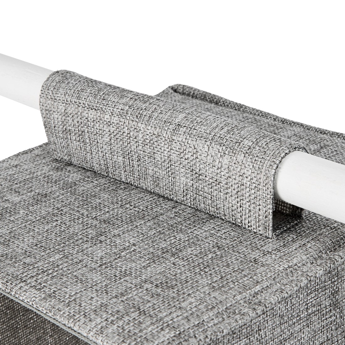 7 6 Shelf Linen Look Hanging Organiser - Charcoal, 7 of 8