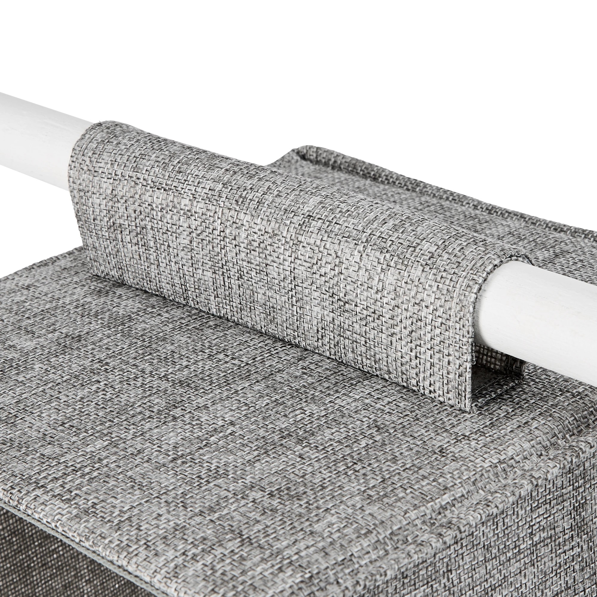 7 6 Shelf Linen Look Hanging Organiser - Charcoal, 7 of 8