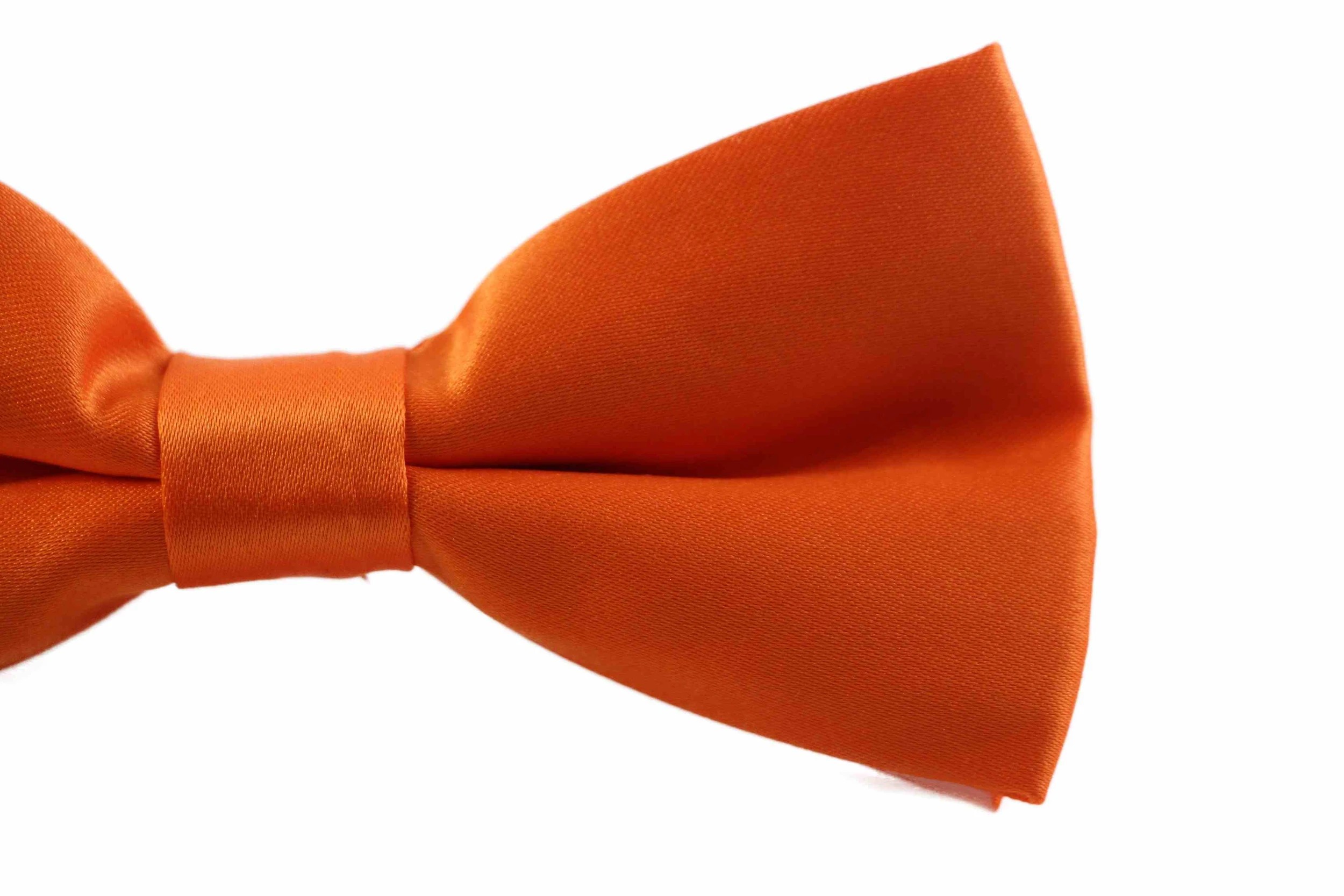 3 Zasel Mens Matt Solid Plain Orange Colour Bow Tie - Orange, 3 of 5
