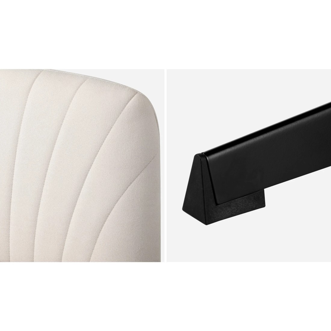 6 Oikiture Armless Office Desk Chair Linen
 - Beige, 6 of 10