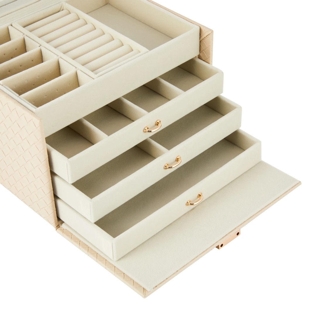 4 Weave Jewellery Case - Nude, 4 of 6