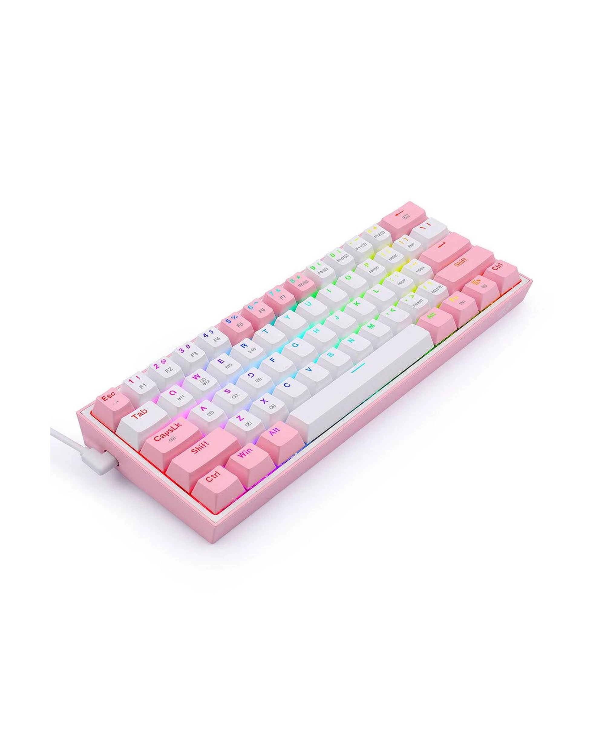 5 Redragon K616 RGB Fizz Pro White Pink 65% TriMode Mechanical Gaming Keyboard, 5 of 9