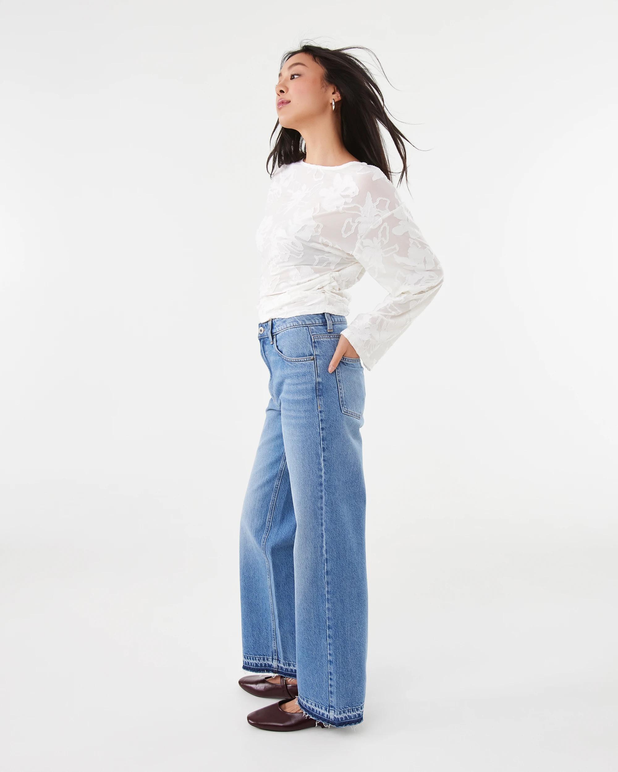 3 Long Sleeve Jacquard Top Cld White, 3 of 7