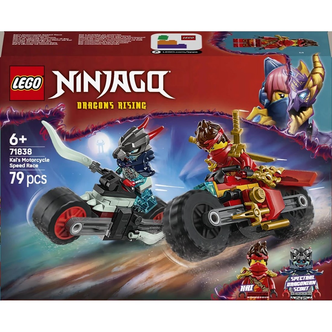 1 LEGO NINJAGO Kai’s Motorcycle Speed Race 71838, 1 of 11