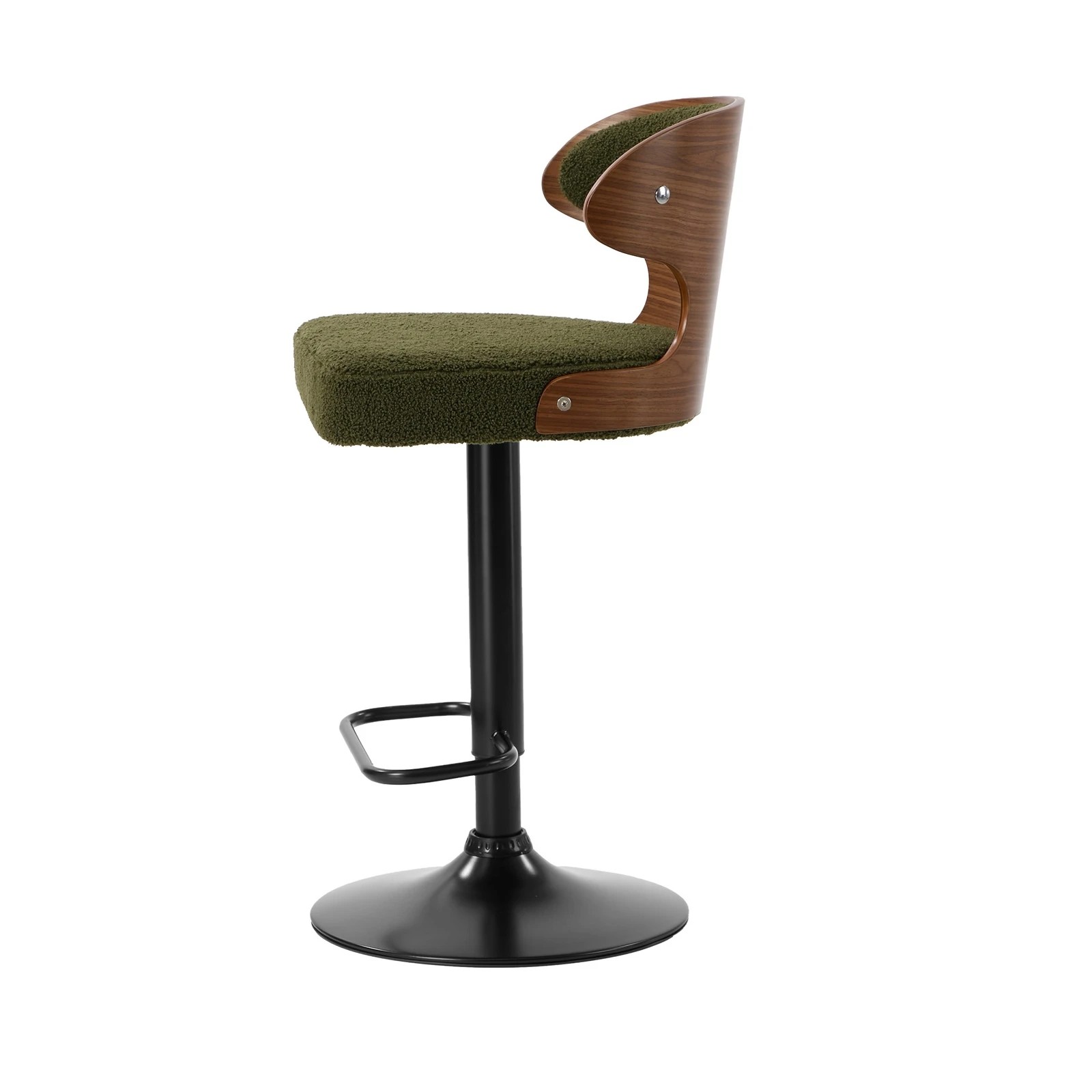 8 Oikiture 4x Bar Stools Kitchen Gas Lift Swivel Chairs Stool - Green, 8 of 9