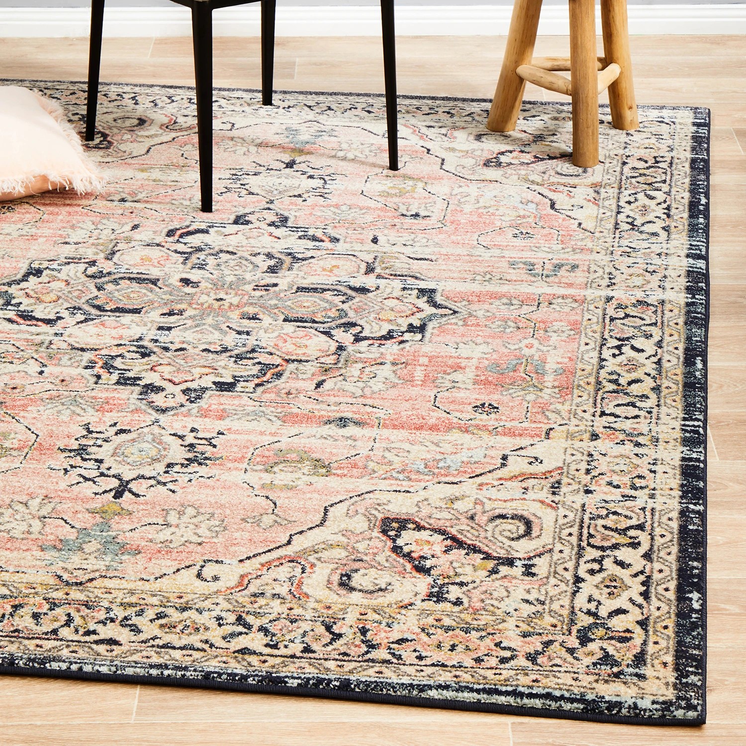 1 Common Ground Rugs Eterna 851 230x160cm - Medium Power Loomed Pet Friendly Floor Rug - Pink, 1 of 9