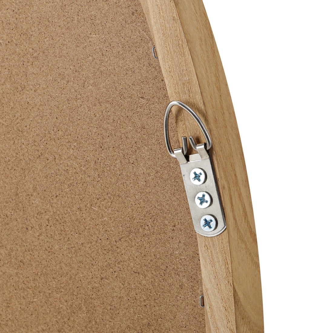 6 Oikiture Wall Mirrors Round 70cm Makeup Mirror Vanity Home Decor Wooden
 - Natural, 6 of 9