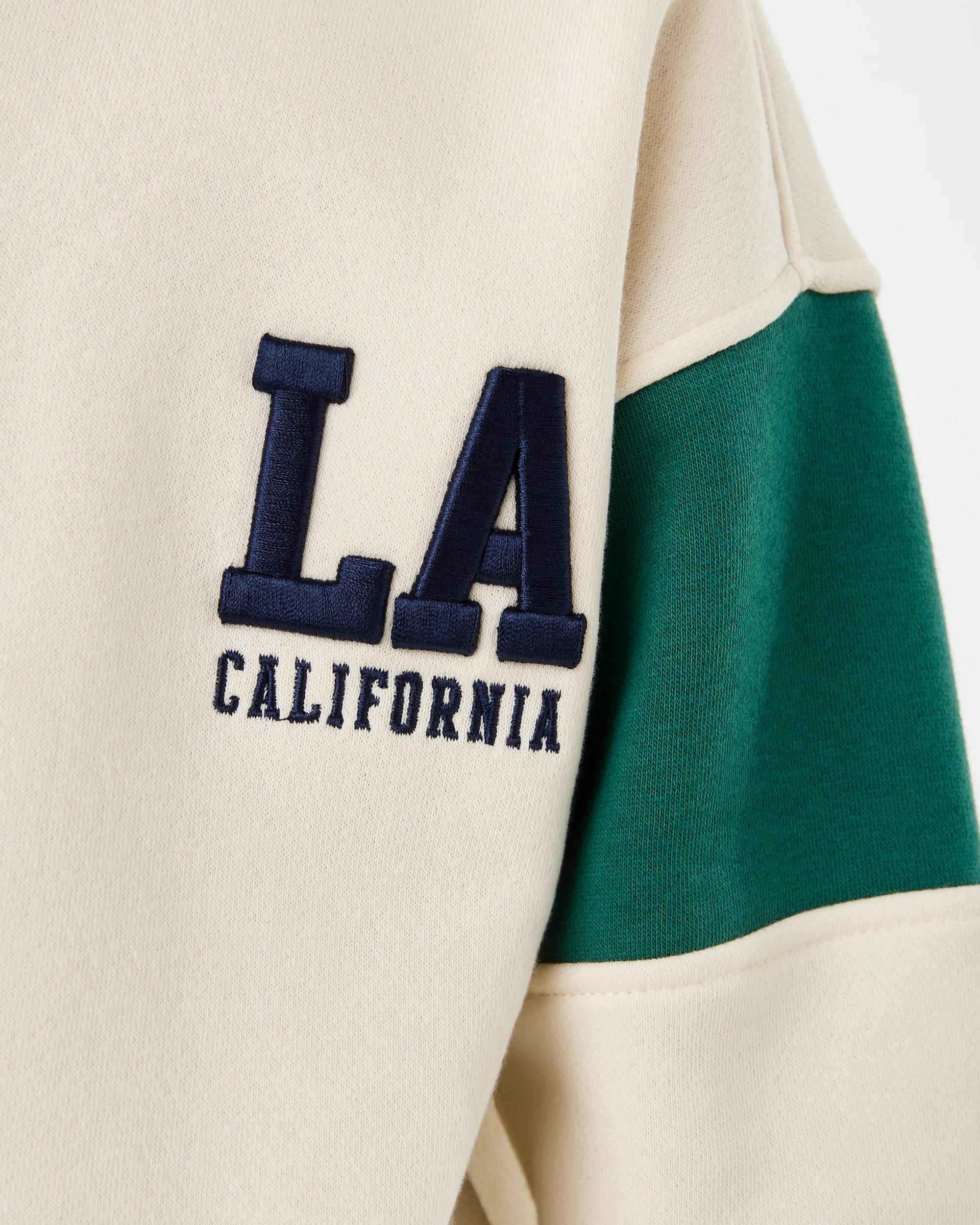 4 Oversized Quarter Zip Sweatshirt Bge Tofu, 4 of 5