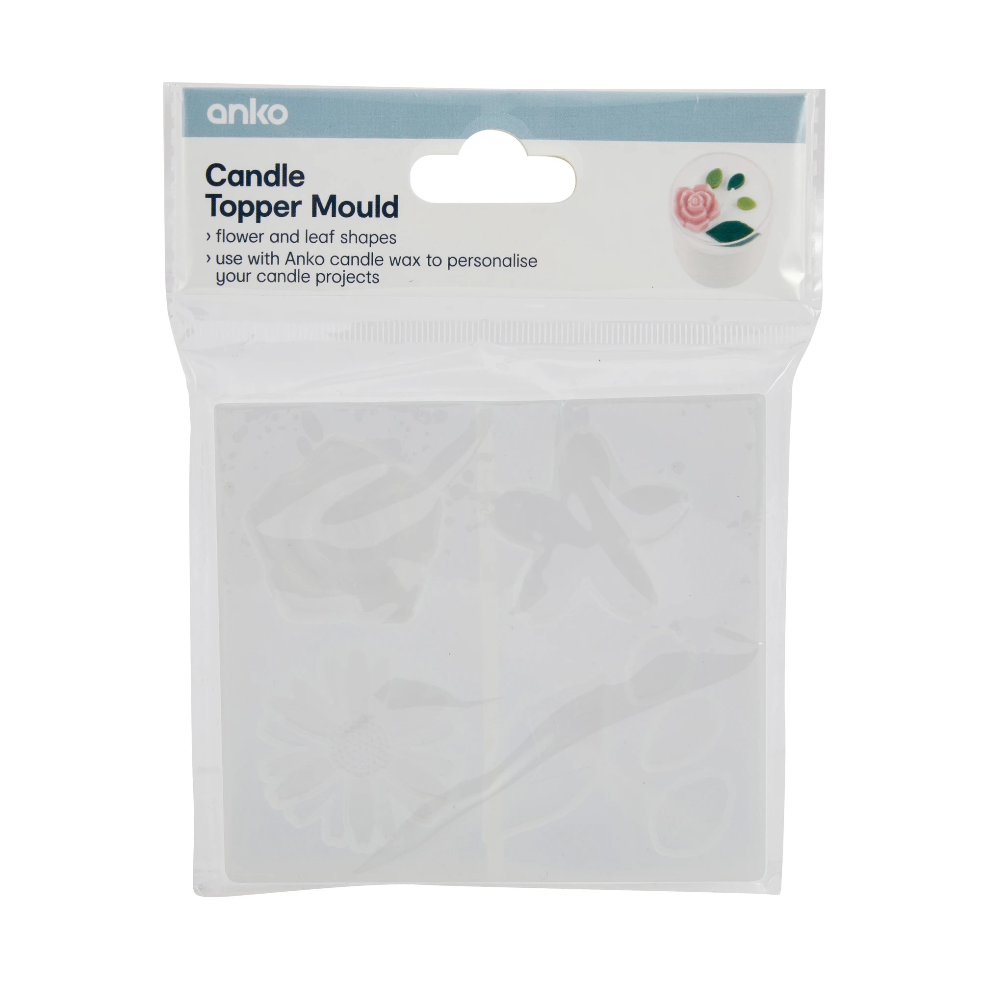 1 Candle Topper Mould - Flower, 1 of 3