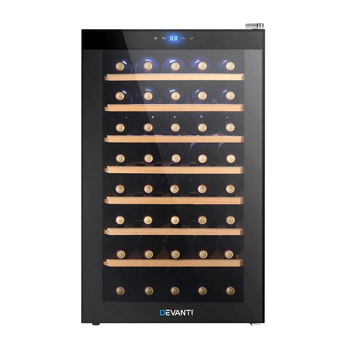 4 Devanti Wine Fridge Cooler 51 Bottles - Black, 4 of 6