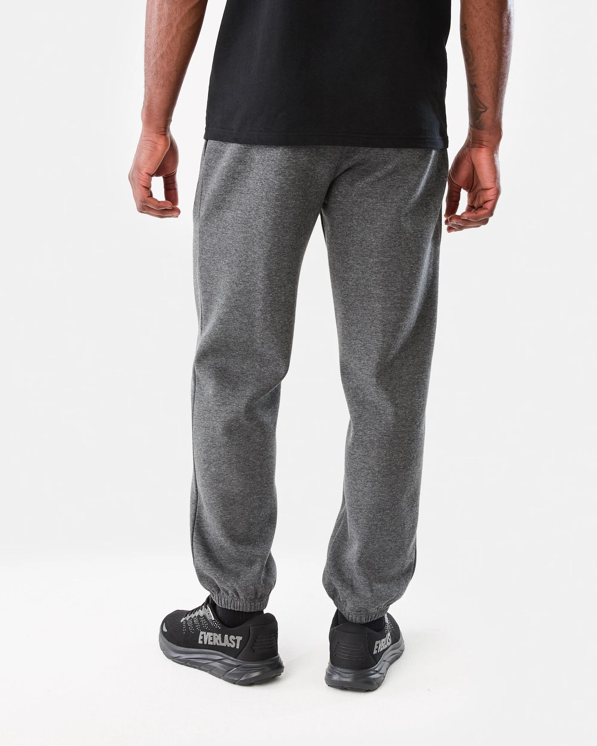 3 Everlast Mens Classic Sports Trackpants Char Marle, 3 of 7