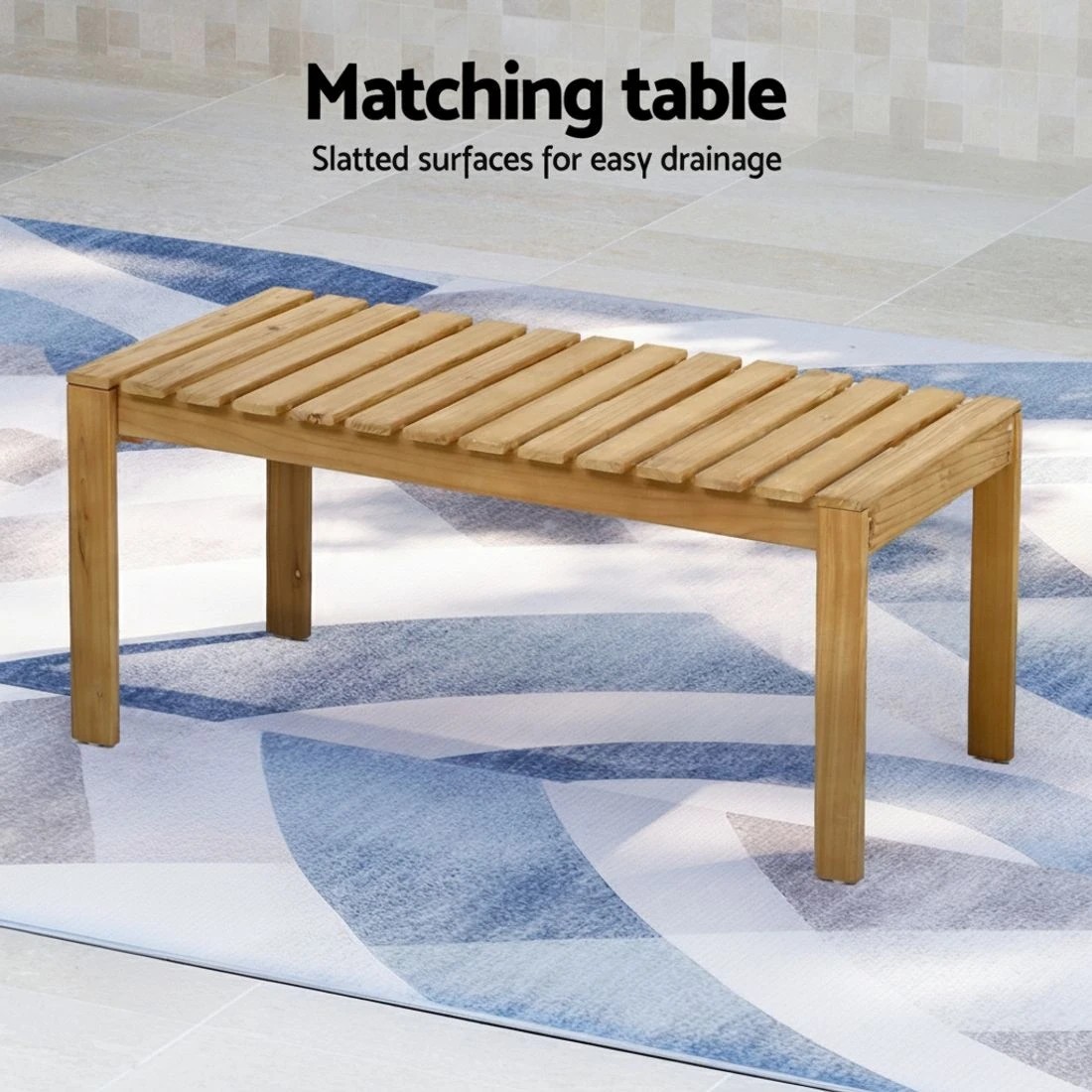 6 Gardeon 5-Seater Outdoor Sofa Set Wooden Lounge Setting - Natural, 6 of 6