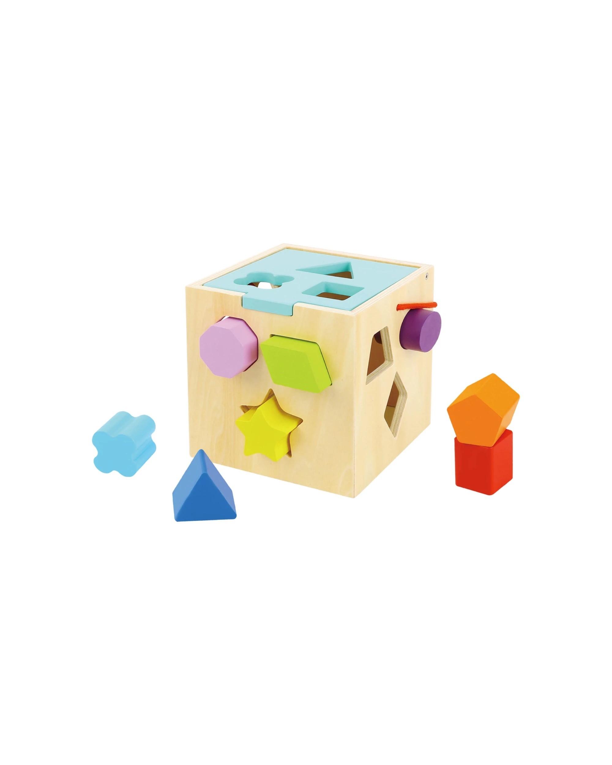 1 Tooky Toy 12pc Baby Shape Sorter Wooden Blocks Education Learning Toy - Multi, 1 of 2