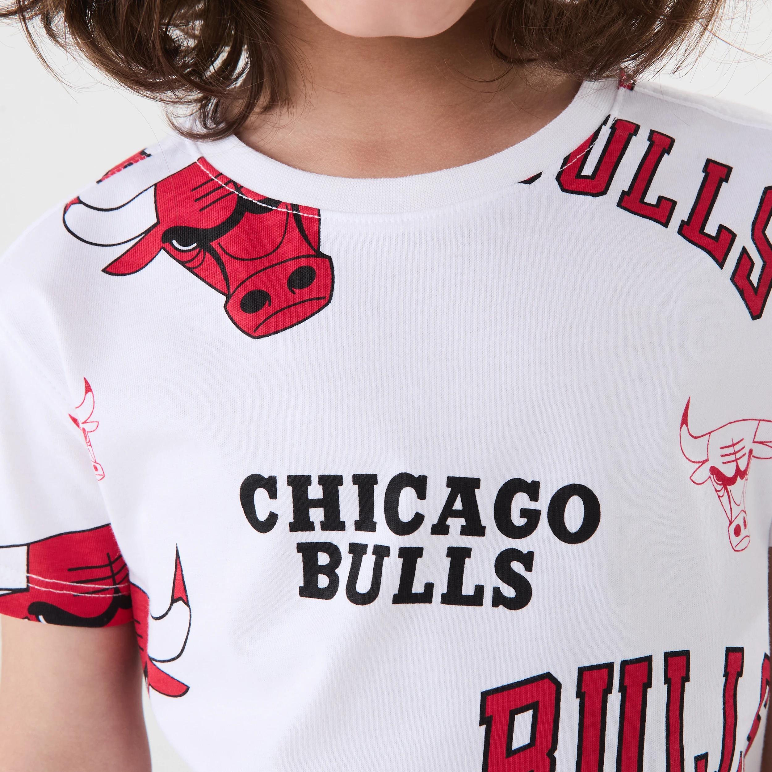 5 Official NBA Kids Mini T-shirt WHITE BULLS, 5 of 8