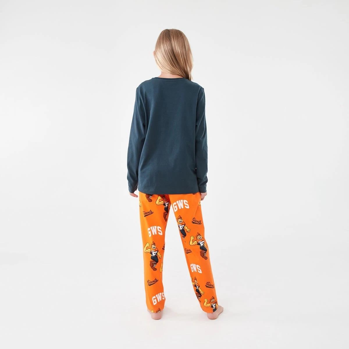 2 Official AFL Kids Pyjama Set Gws Giants, 2 of 9