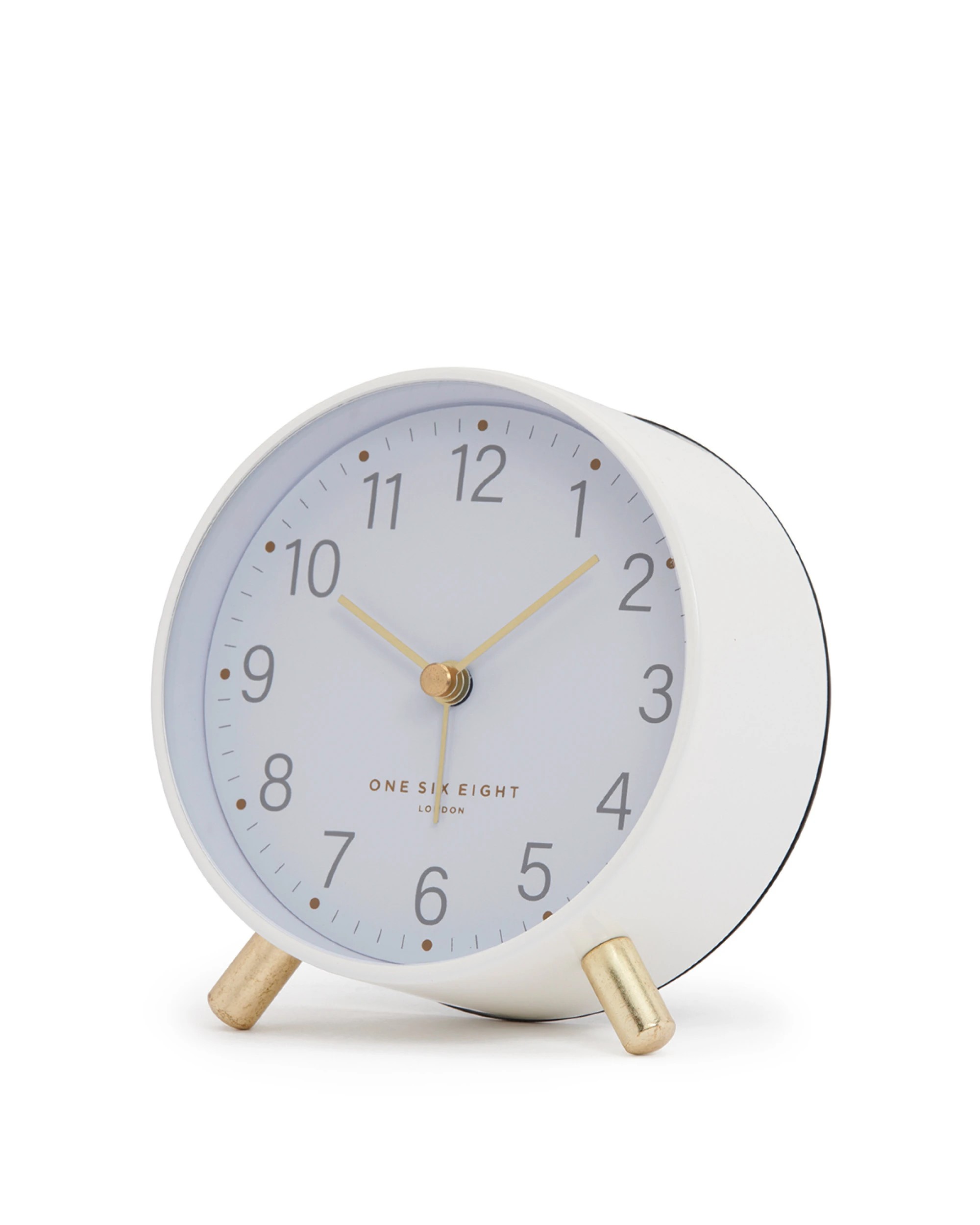 1 One Six Eight London Maisie Silent Alarm Clock - White, 1 of 5