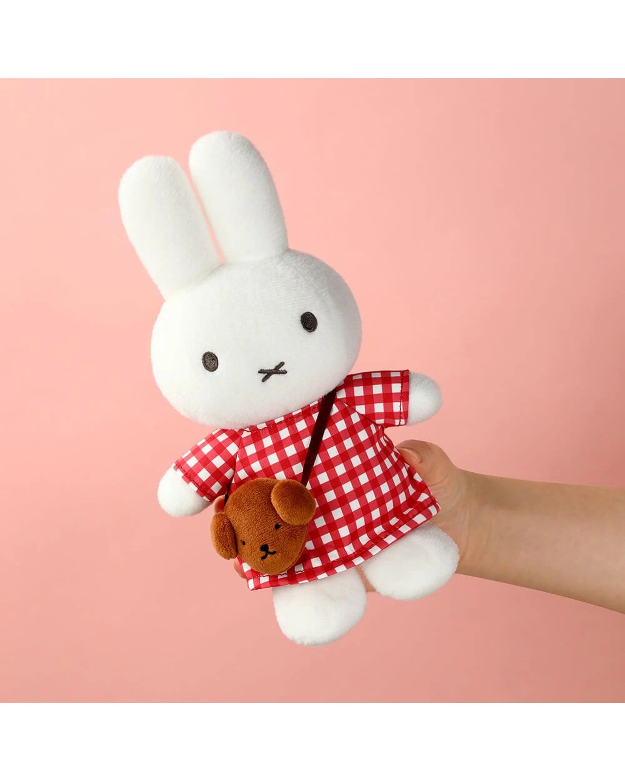 4 Miffy Checkered Dress With Snuffy Bag 24cm Plush, 4 of 5