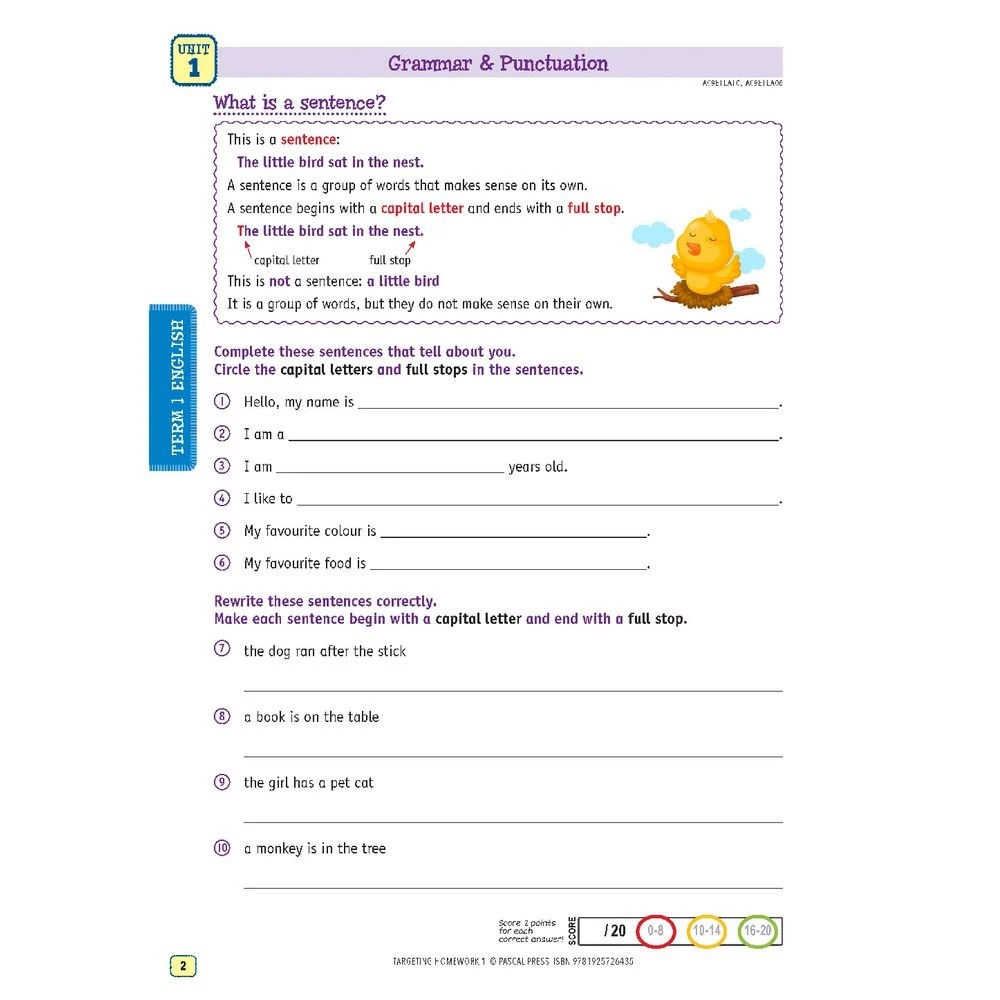 8 Targeting Homework Activity Book 1 (New Edition), 8 of 10