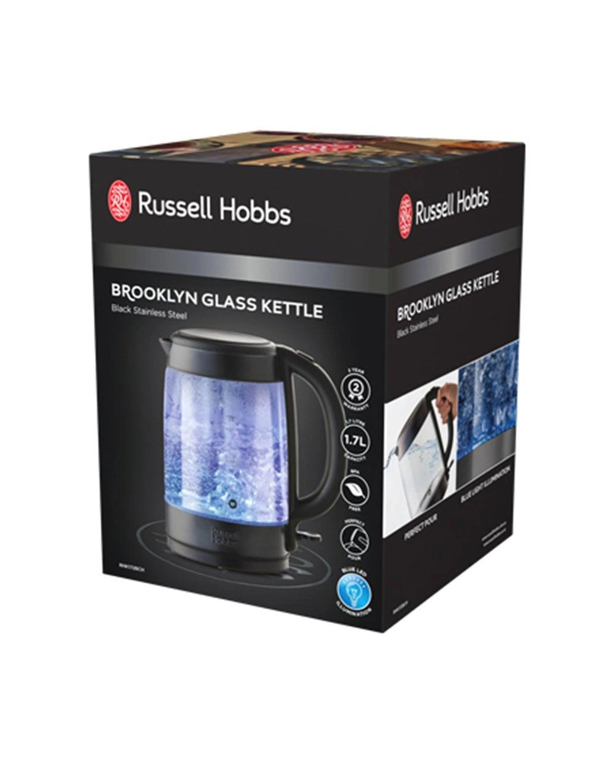 5 Russell Hobbs 1.7 Litre Brooklyn Glass Kettle -  Black, 5 of 5