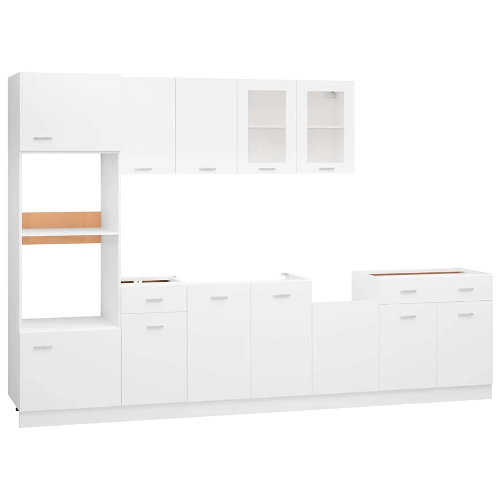 2 vidaXL Kitchen cabinet set Ample Storage - White, 2 of 9