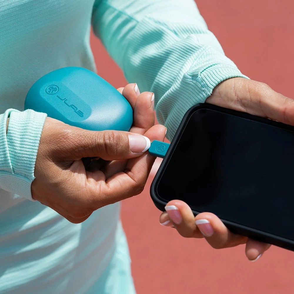 6 JLab Go Sport+ True Wireless Earbuds Teal, 6 of 6