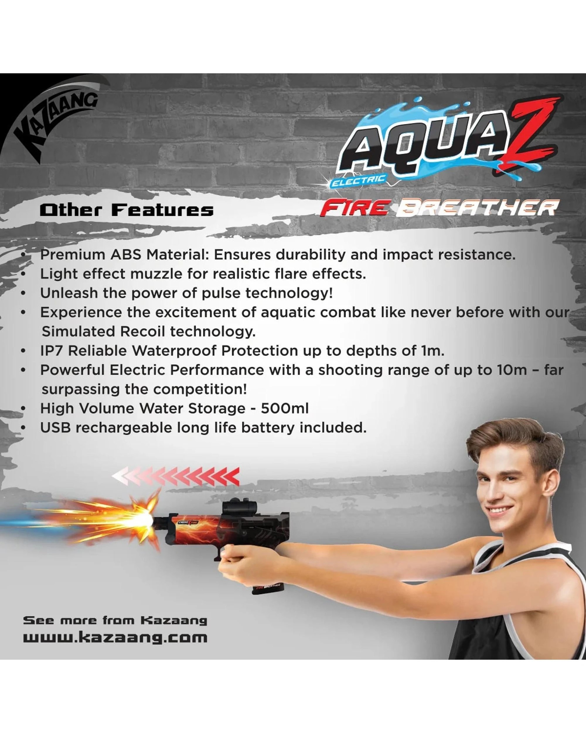 5 CrossXFire AquaZ Fire Breather Electric Water Gun, 5 of 5