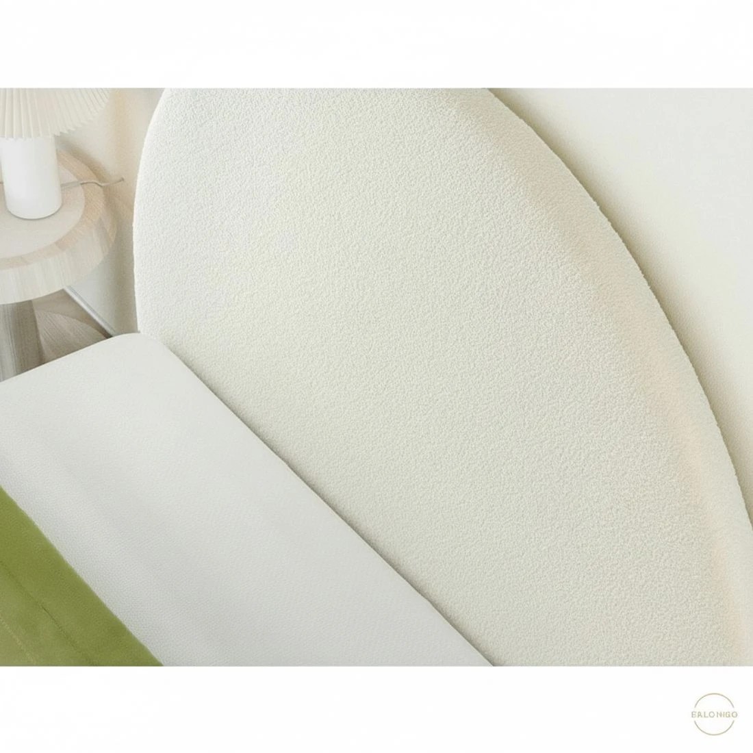 4 Artiss Bed Head Headboard Bed Frame Double Boucle - White, 4 of 4