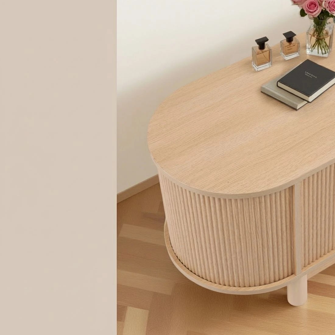 6 Artiss TV Unit Entertainment Unit Storage Cabinet 160cm Pine - Natural, 6 of 9