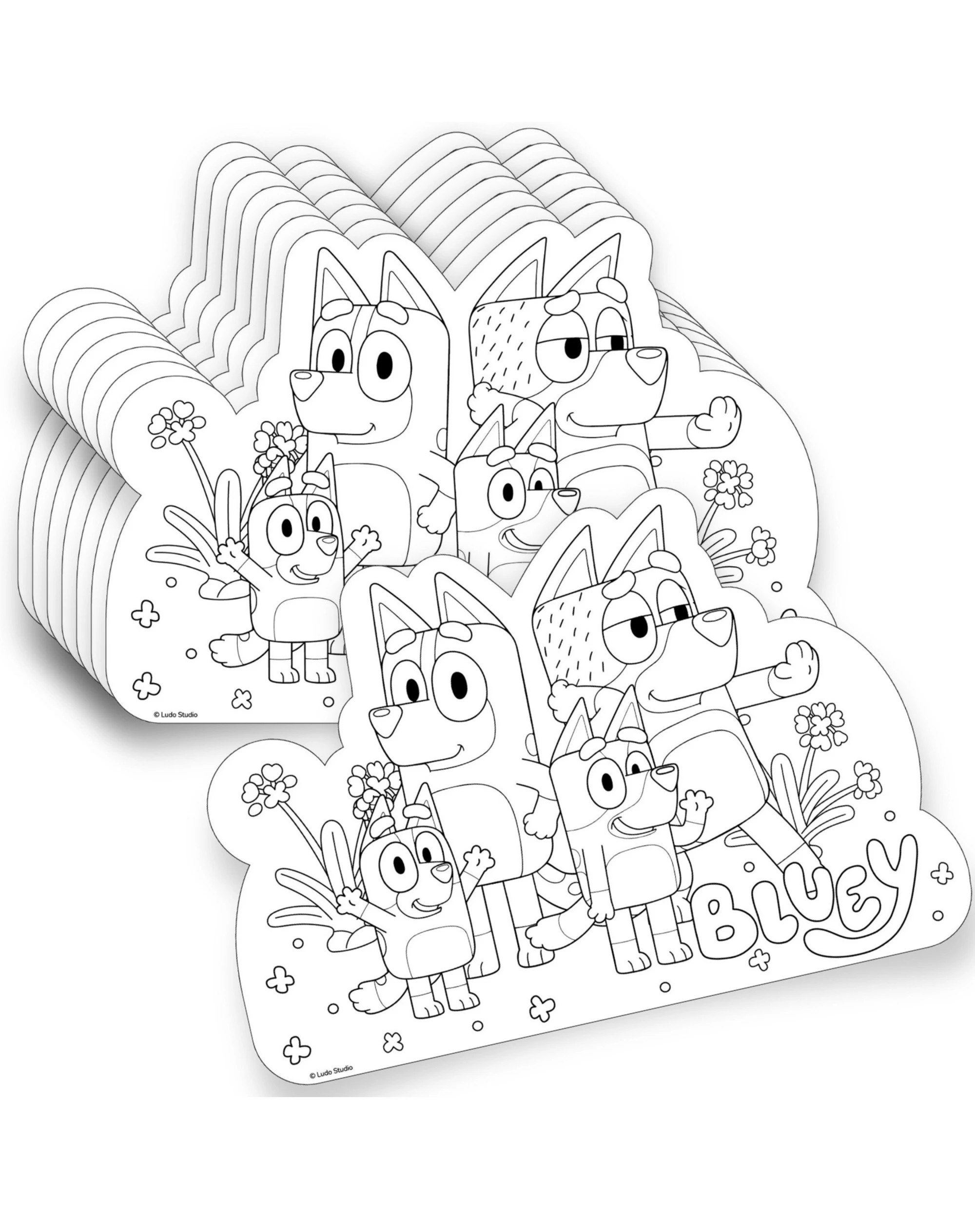 1 CCDS Bluey Colouring In Placemats Pack of 8 - Plain, 1 of 4