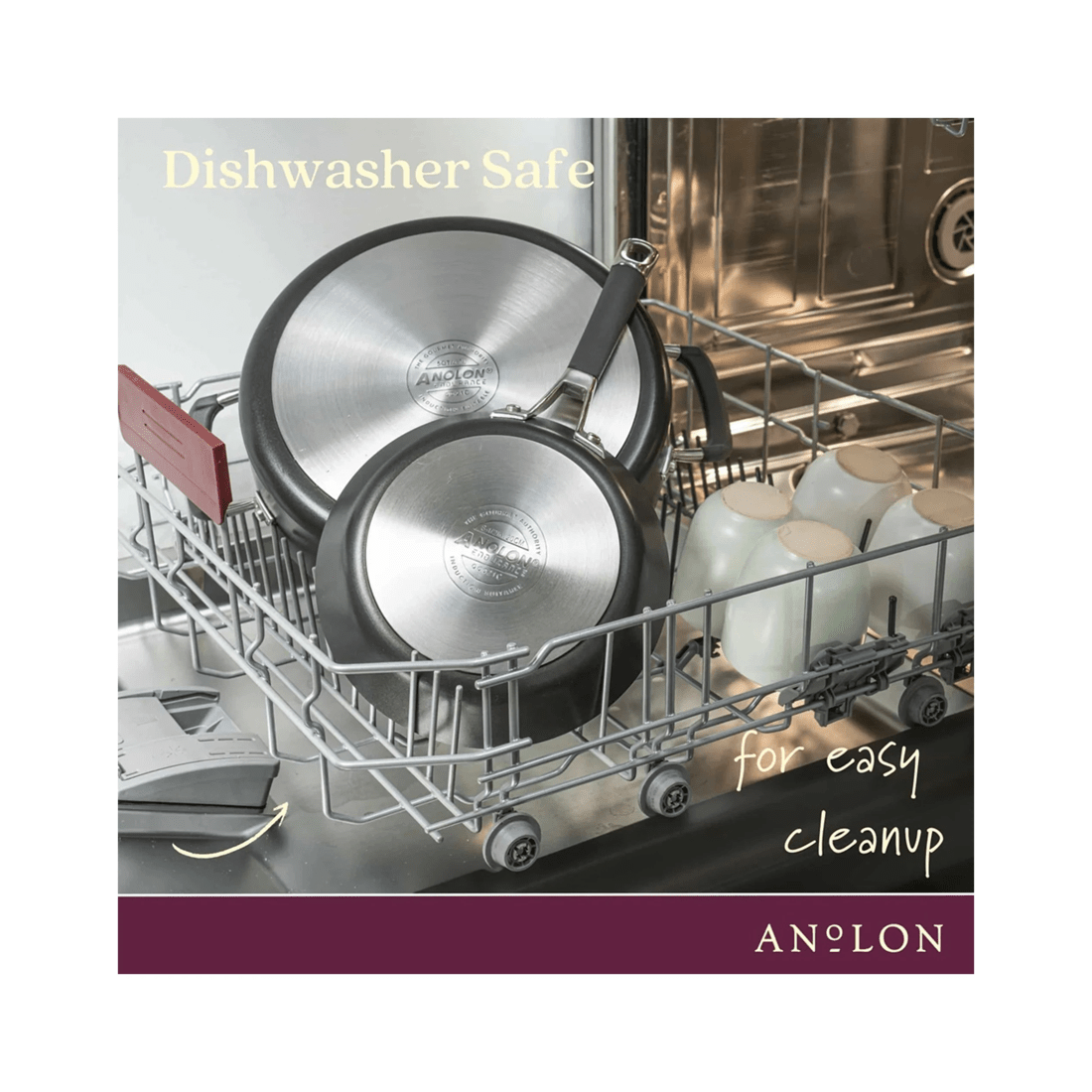 4 Anolon Endurance Plus Non Stick Covered Saucepan 20cm 3.8l With Glass Lid
 - Plain, 4 of 7