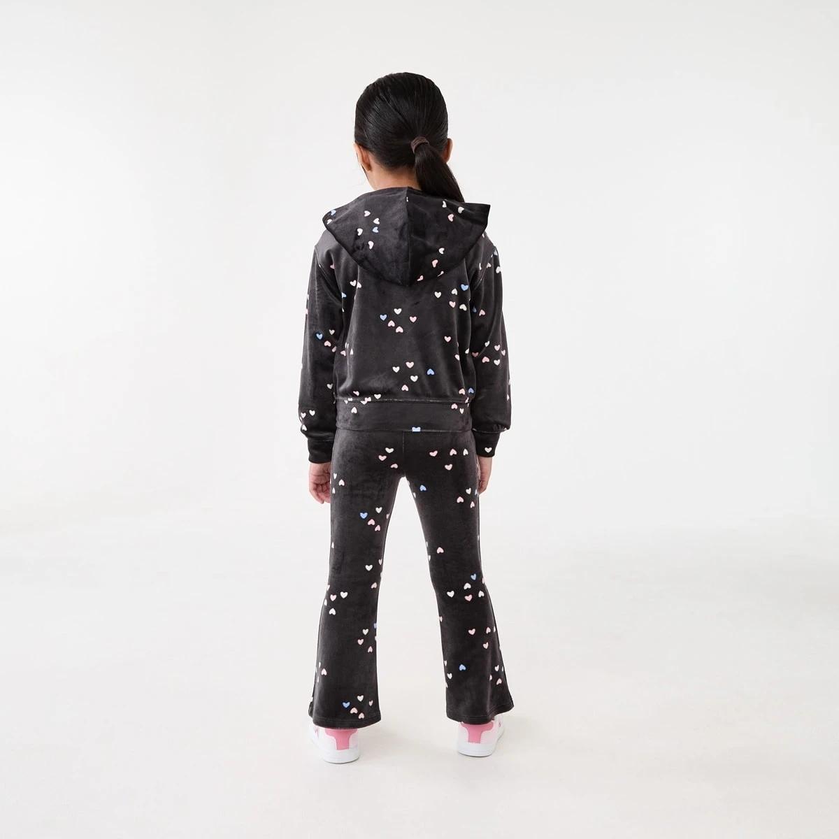 8 Velour Zip Through Sweatshirt Hearts, 8 of 10