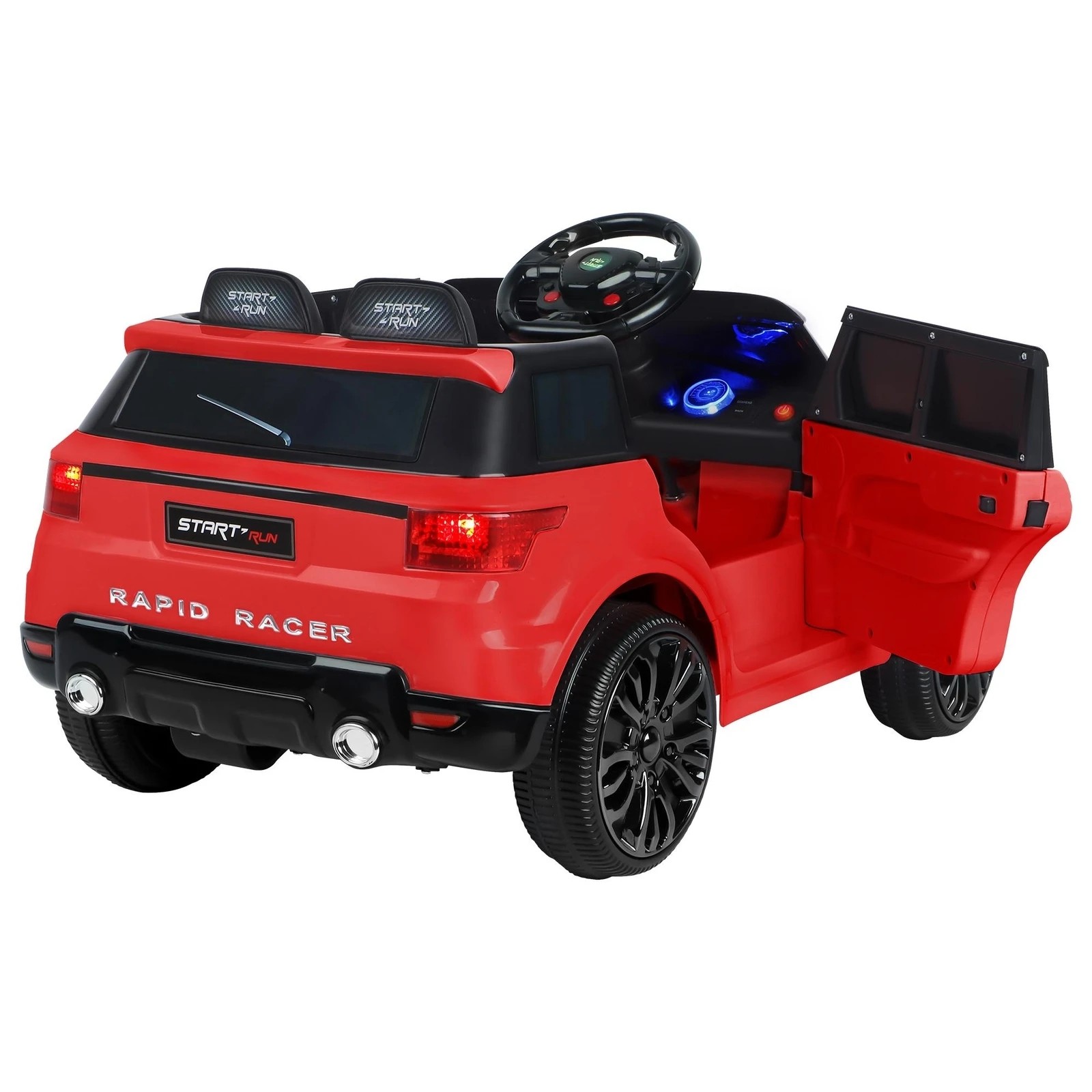 6 Alfordson Kids Ride On Car 12V Eletric Motor Remote Car Toy MP3 LED Light - Red, 6 of 10