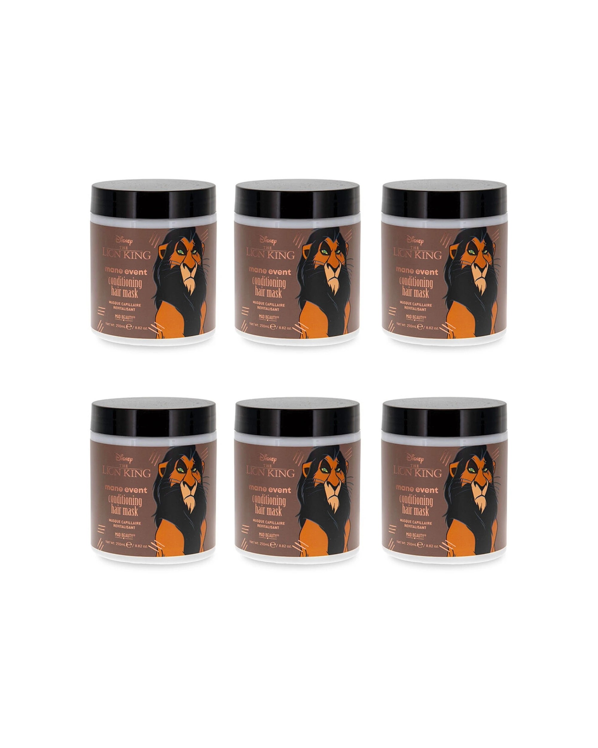 1 Disney 6PK Lion King Scar Deep Conditioning Hair Mask 250ml Mango & Papaya - Black, 1 of 1