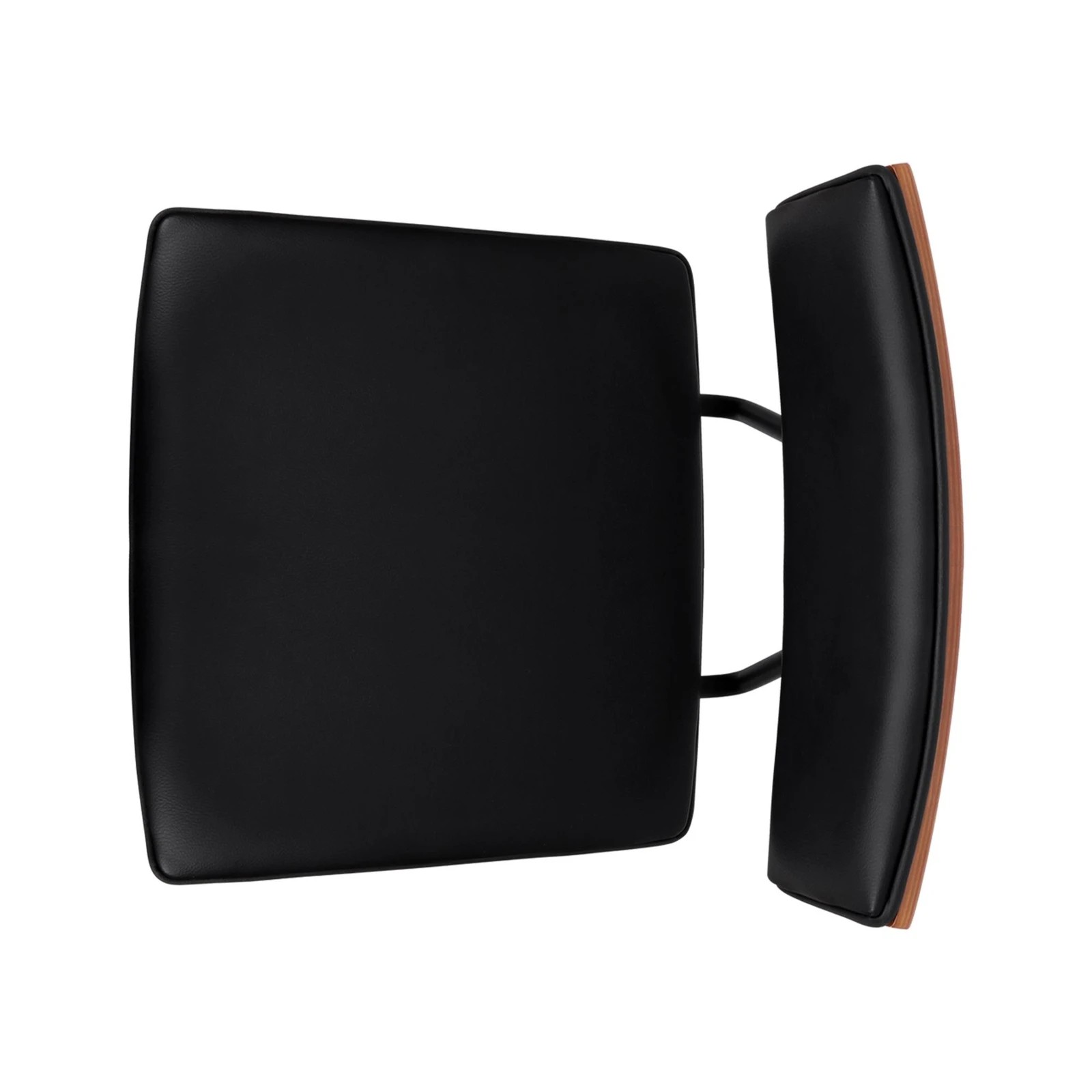 6 Alfordson 2x Wooden Bar Stools Mabel Kitchen Dining Chair Wood Vintage - Black, 6 of 9