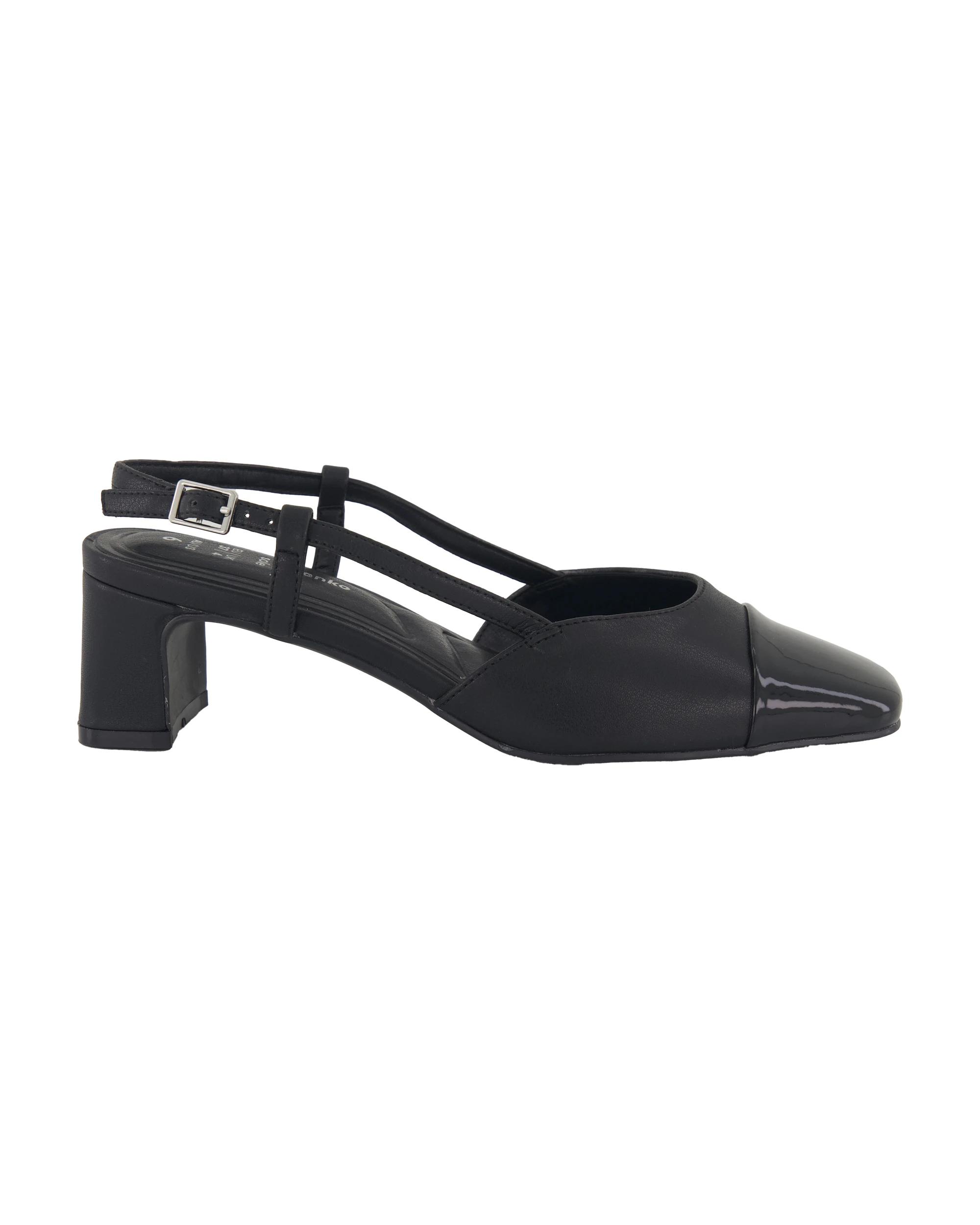 1 Slingback Toe Cap Heels Black, 1 of 5