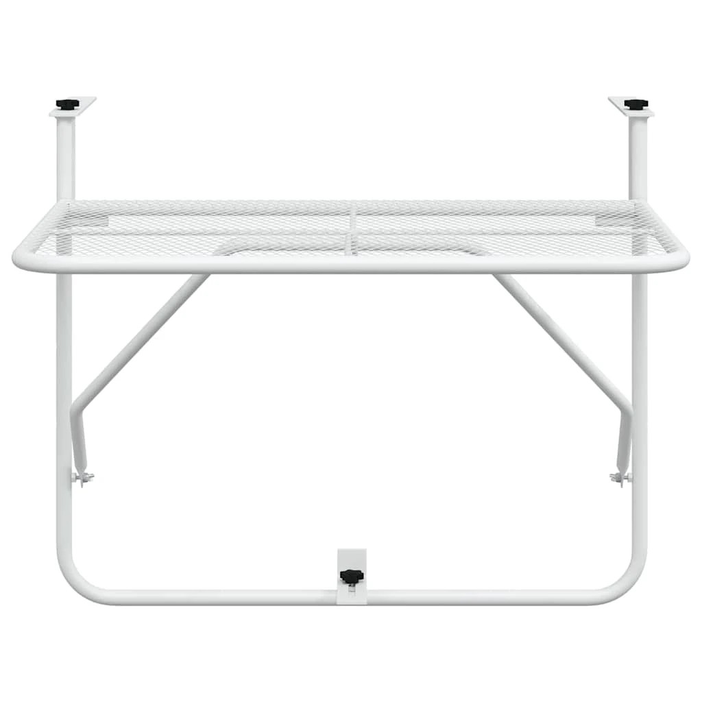 5 vidaXL Balcony table Foldable - White, 5 of 9