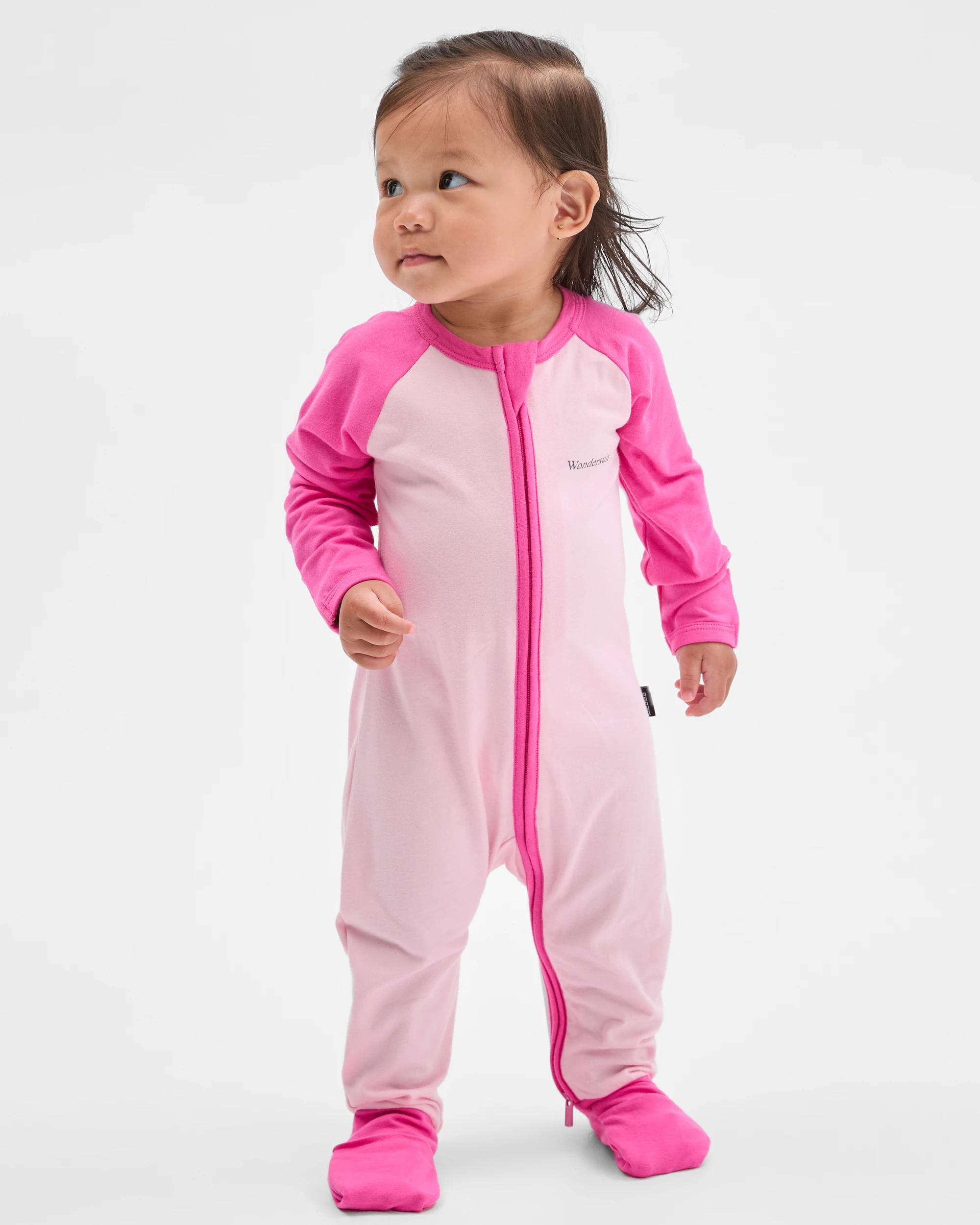 1 Bonds Baby Spliced Zippy Coverall PINK, 1 of 4