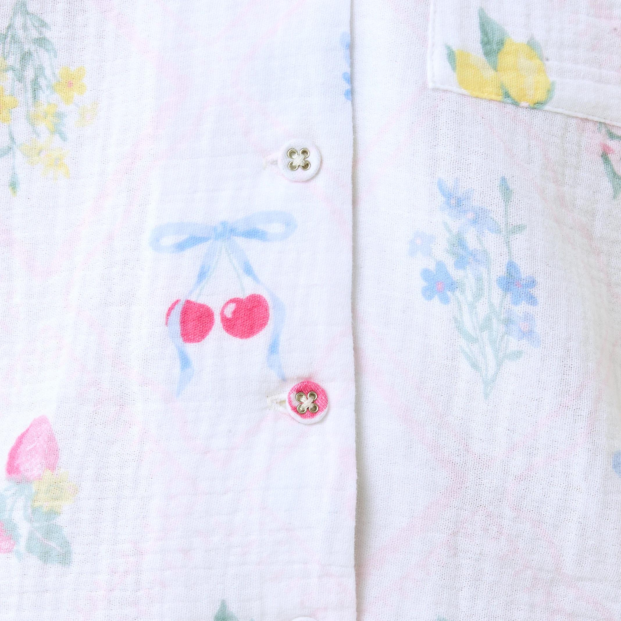 5 Short Sleeve Woven Pyjama Set PATCHWORK FRUIT, 5 of 9