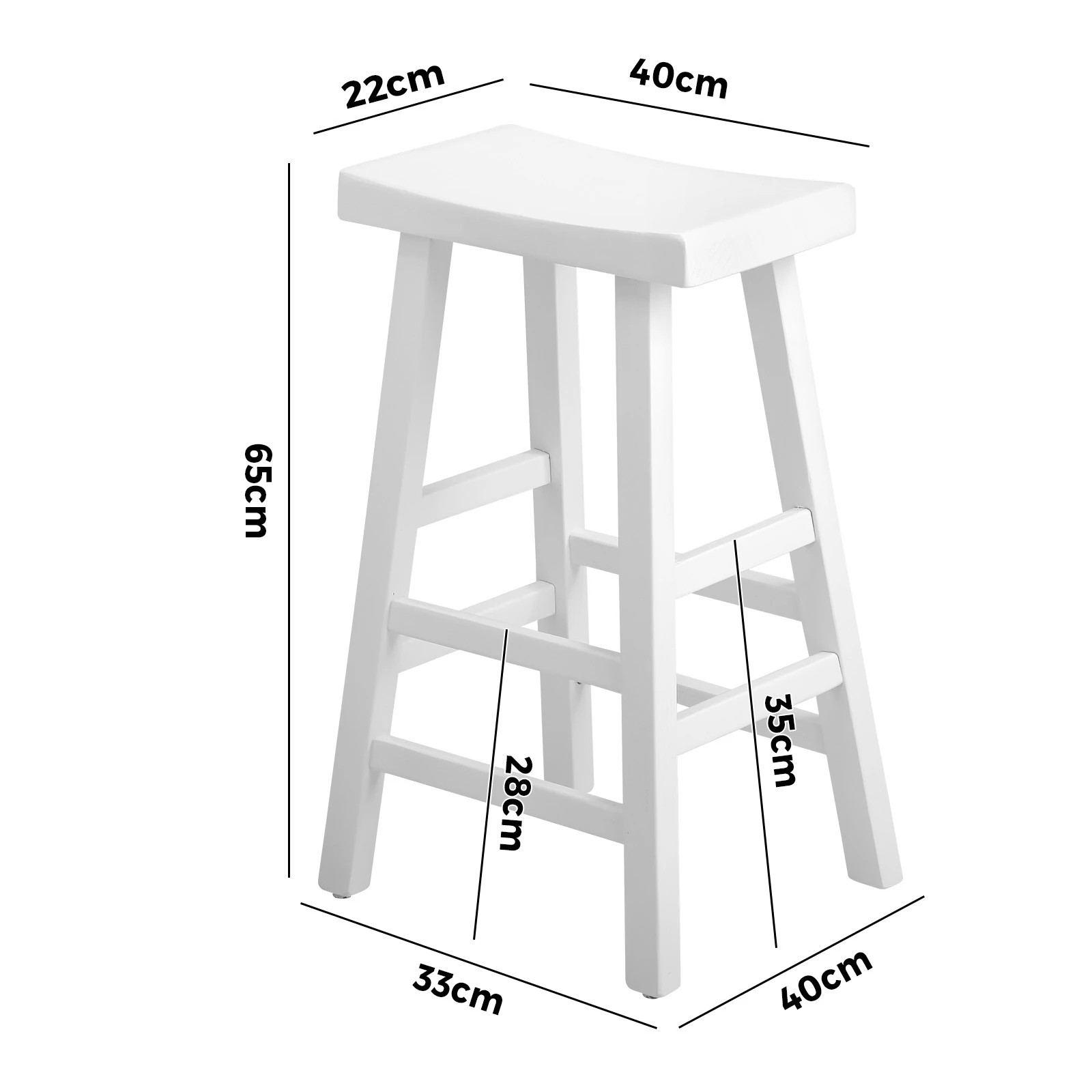 6 Oikiture 1x Bar Stools - White, 6 of 9
