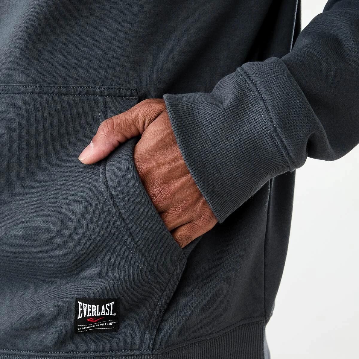 6 Everlast Mens Camo Print Hoodie CHARCOAL CAMO, 6 of 8
