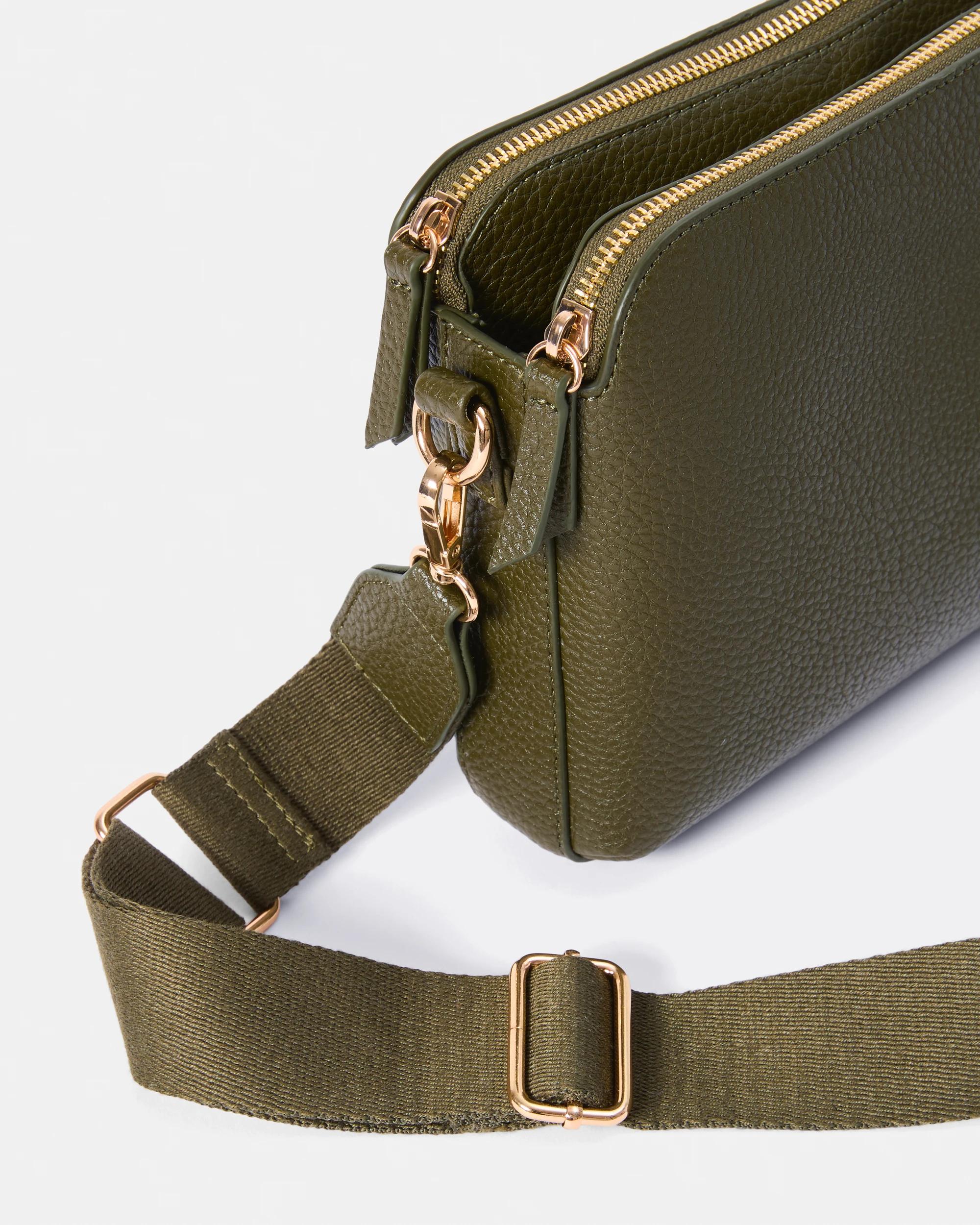 5 Double Pocket Crossbody Bag Dark Camo, 5 of 8