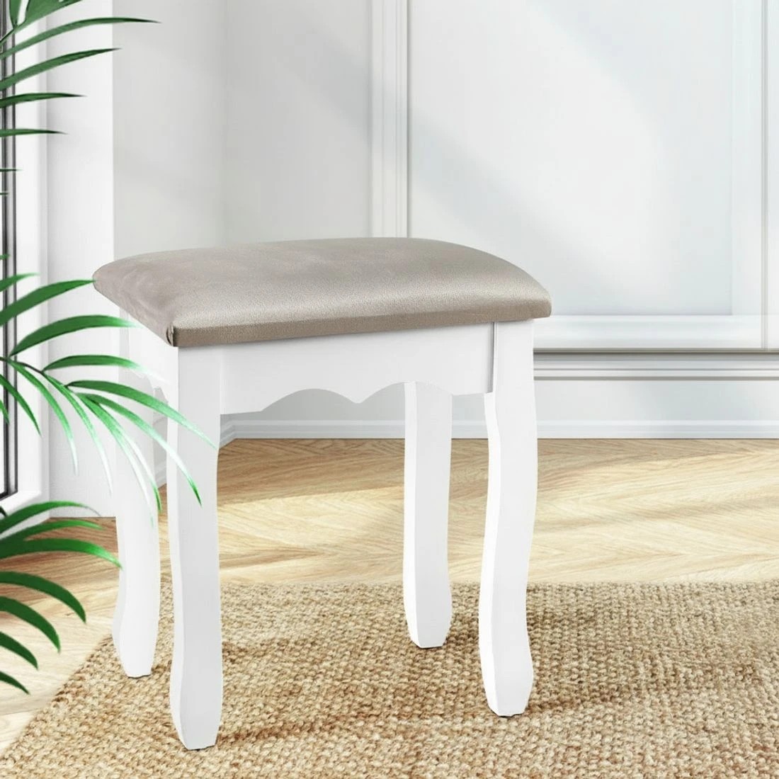 6 Artiss Dressing Table Stool Velvet - Grey, 6 of 6