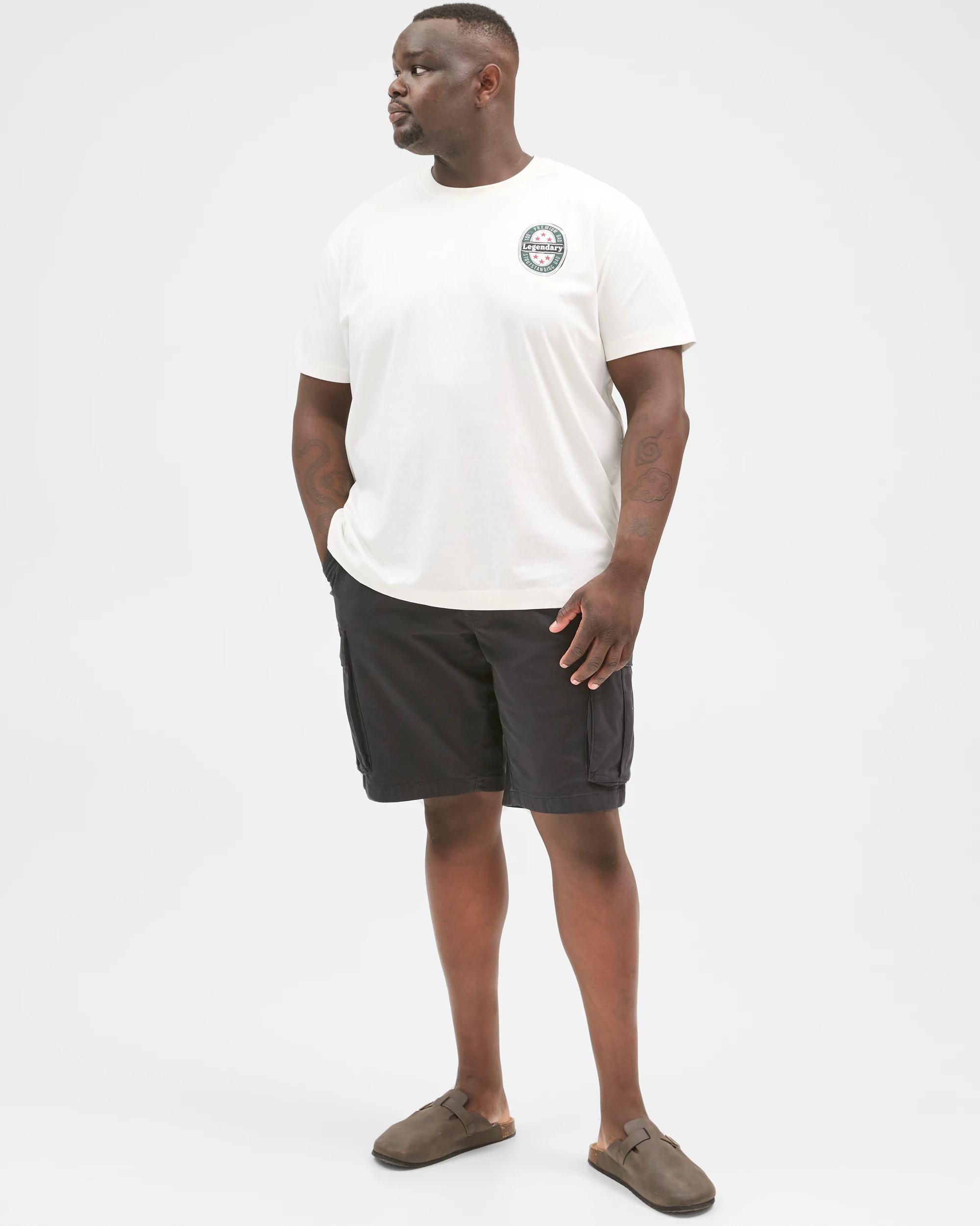 4 Target Man Plus Size Australian Cotton T-Shirt WHITE LAGER THAN LIFE, 4 of 6